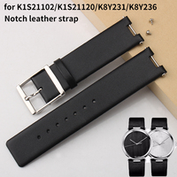 16x6mm 20x9mm for CK watch notch leather watchband K8Y231 K8Y236/K1S21120/K1S21102/KIS21100 Replace Wristbands for Calvin