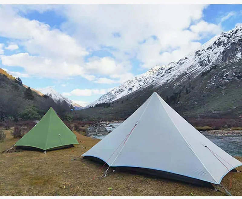 3F UL Gear 2026 Lanshan 1P Zelt Outdoor Camping 15D SilNylon Zelt Ultraleicht 760g Wasserdichtes Stangenloses Zelt für Trekking und Backpacking – Detail 8