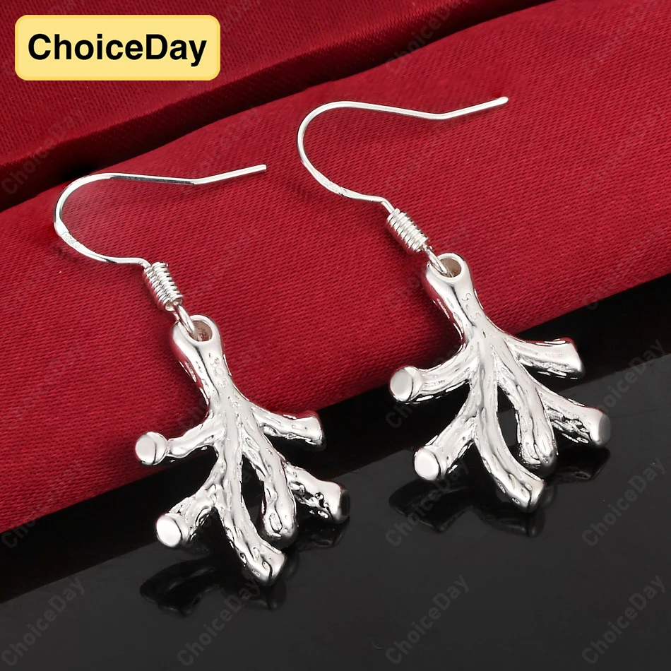 

ChoiceDay 925 Sterling Silver Delicate Geometric Earrings for Women Party Accessories Wedding Gift Jewelry