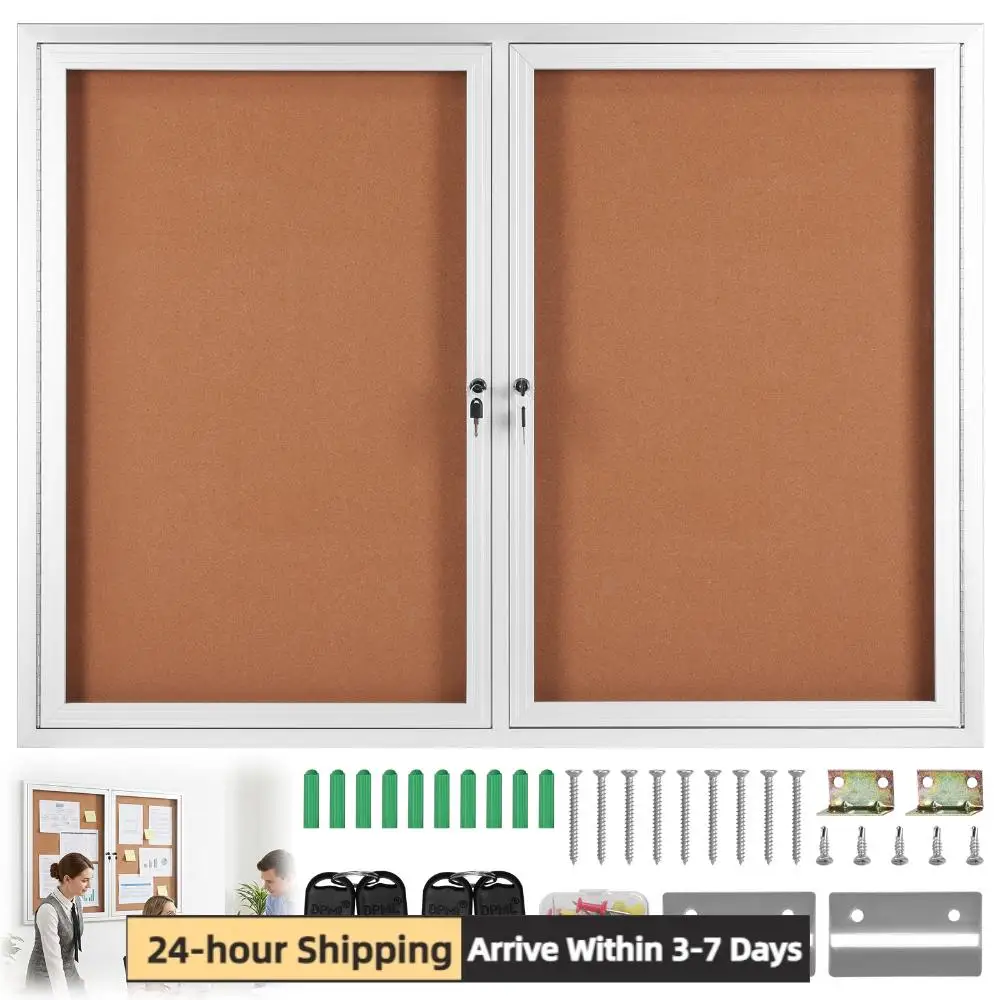 

Влагозащищенная закрытая доска объявлений с запирающейся дверцей, алюминиевая рама, настенный дисплей для дома, школы, офиса, больницы, коммерческих помещений