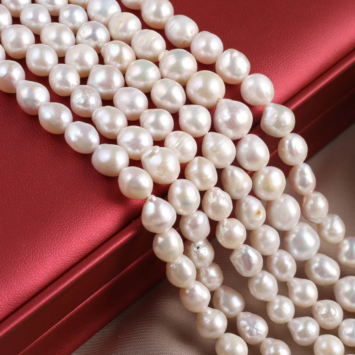 Natural Pearl Teardrop Beads Delicate Shape Elegant Appearance for DIY Jewelry Making Handmade Bracelet Necklace Length 36cm