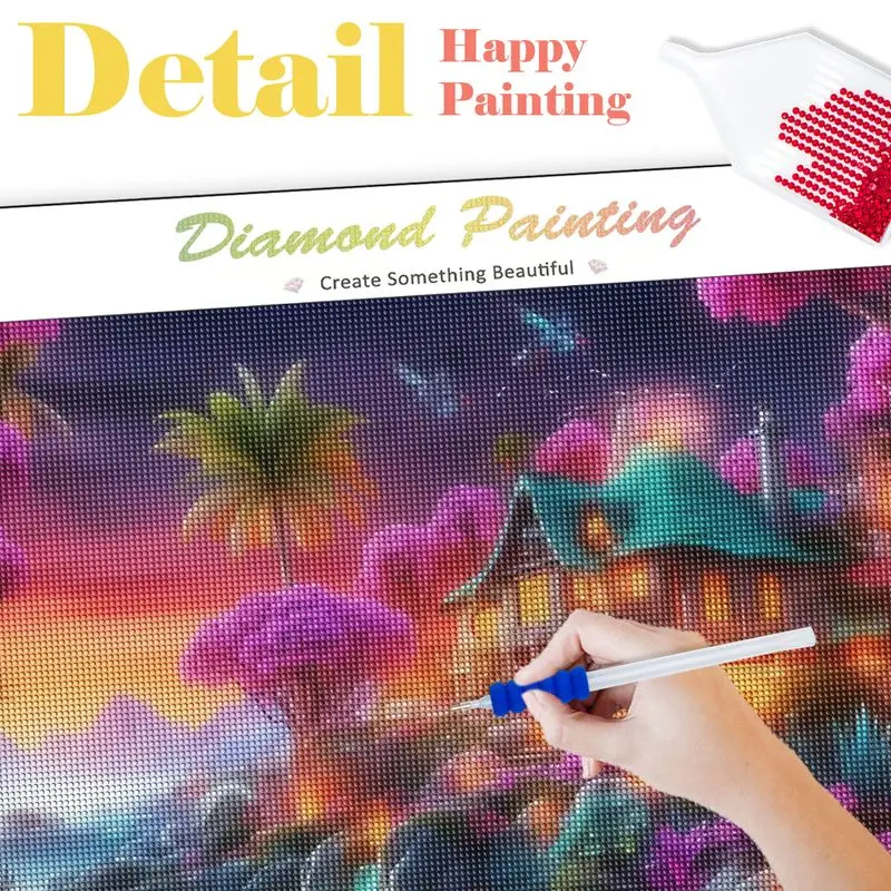 GATYZTORY DIY Diamond Painting Landscapes House New Arrivals 2024 Diamond Mosaic Tree Rhinestones Pictures