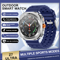 Outdoor Sports Z7 Ultra Smart Watch Bluetooth Call Health Monitoring GPS Motion Track Tracker 1.46-inch HD Screen Smart Watch