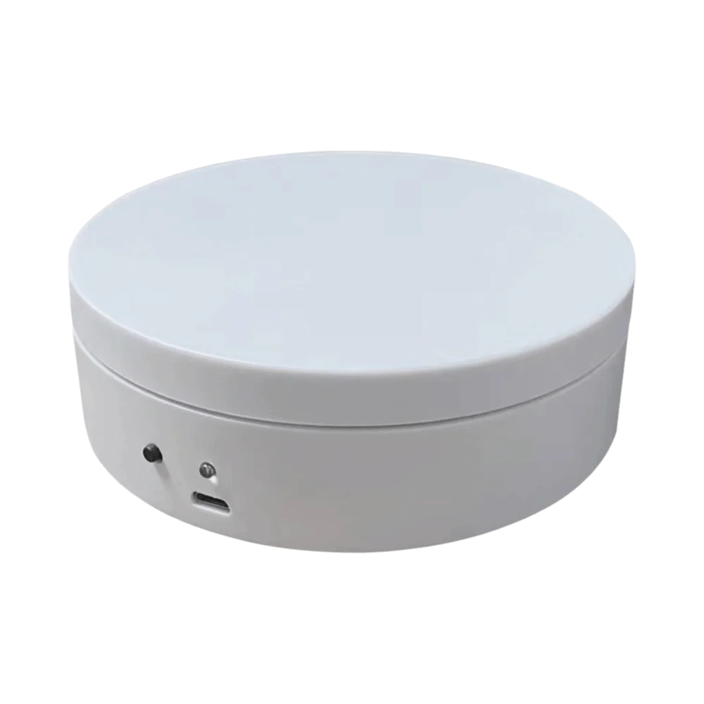 

Electric 360° Rotating Turntable Round Motorized Automatic Display Stand Mini Jewelry Holder Jewelry/Collectibles Visualizer