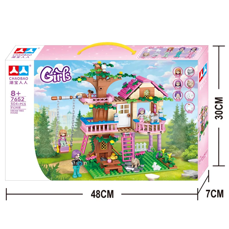 City Summer Holiday Villa Princess Castle Building Blocks Tree House Summer Holiday Seaside Villa Building Blocks Sets DIY Toys