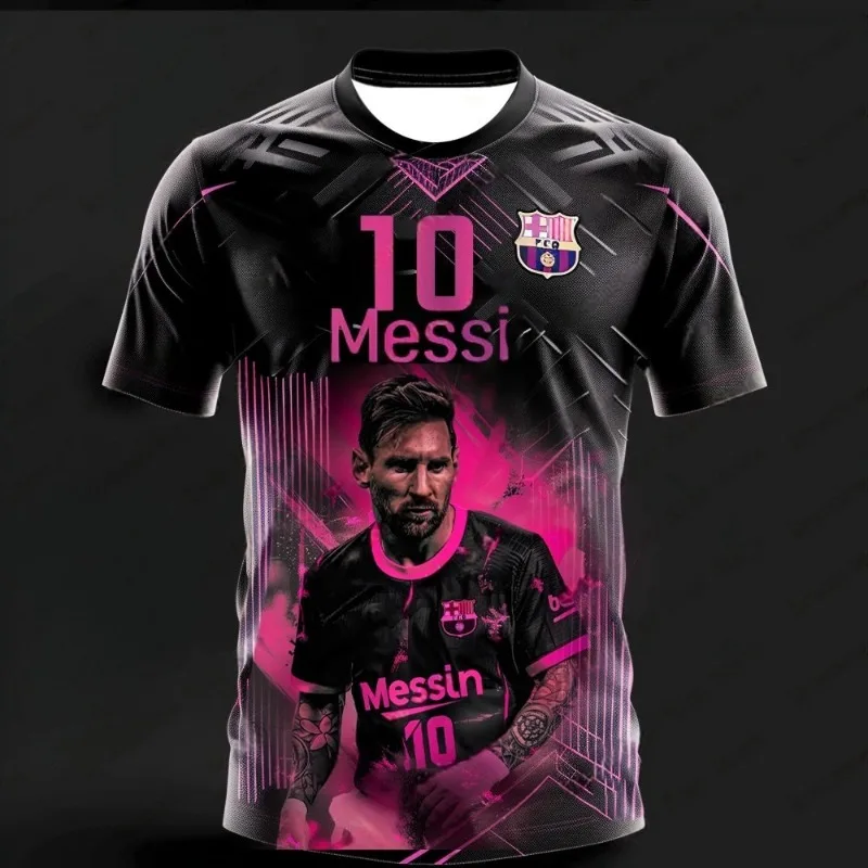 Lionel Messi Bedruckte Sommer-T-Shirts für Herren und Damen Inter Miami CF Nr. 10, schnell trocknende Damen- und Herren-T-Shirts für Erwachsene