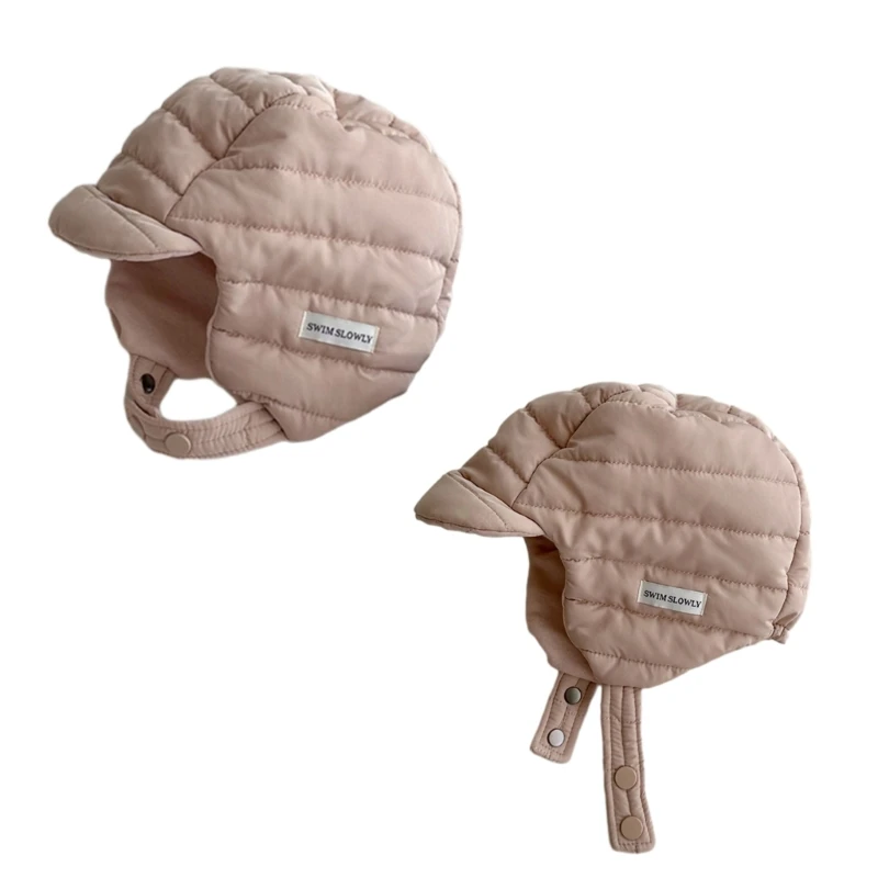 Autumn Cotton Padded for Boys and Girls Adjustable Chin Strap Hat Soft Breathable Infants Bonnet Fashion