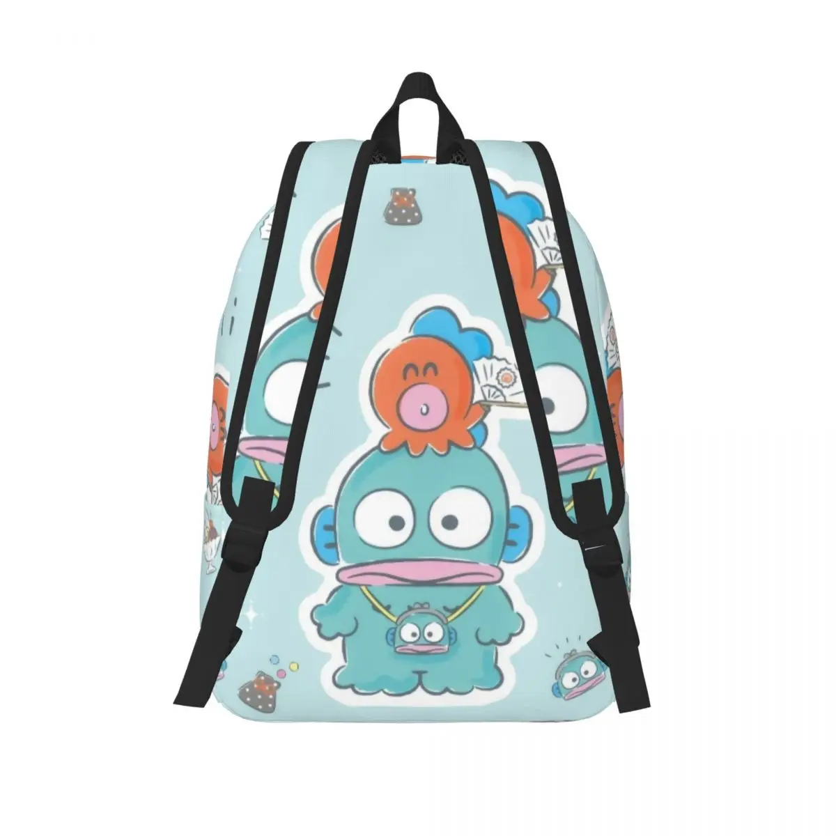 Hangyodon para homens mulheres estudantes sacos de livro escolar bonito dos desenhos animados mochila médio alto faculdade viagem