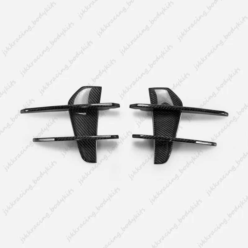 For Kia Stinger 17+22 Carbon Fiber Front Bumper Fog Light Canards Splitter Wing view 5