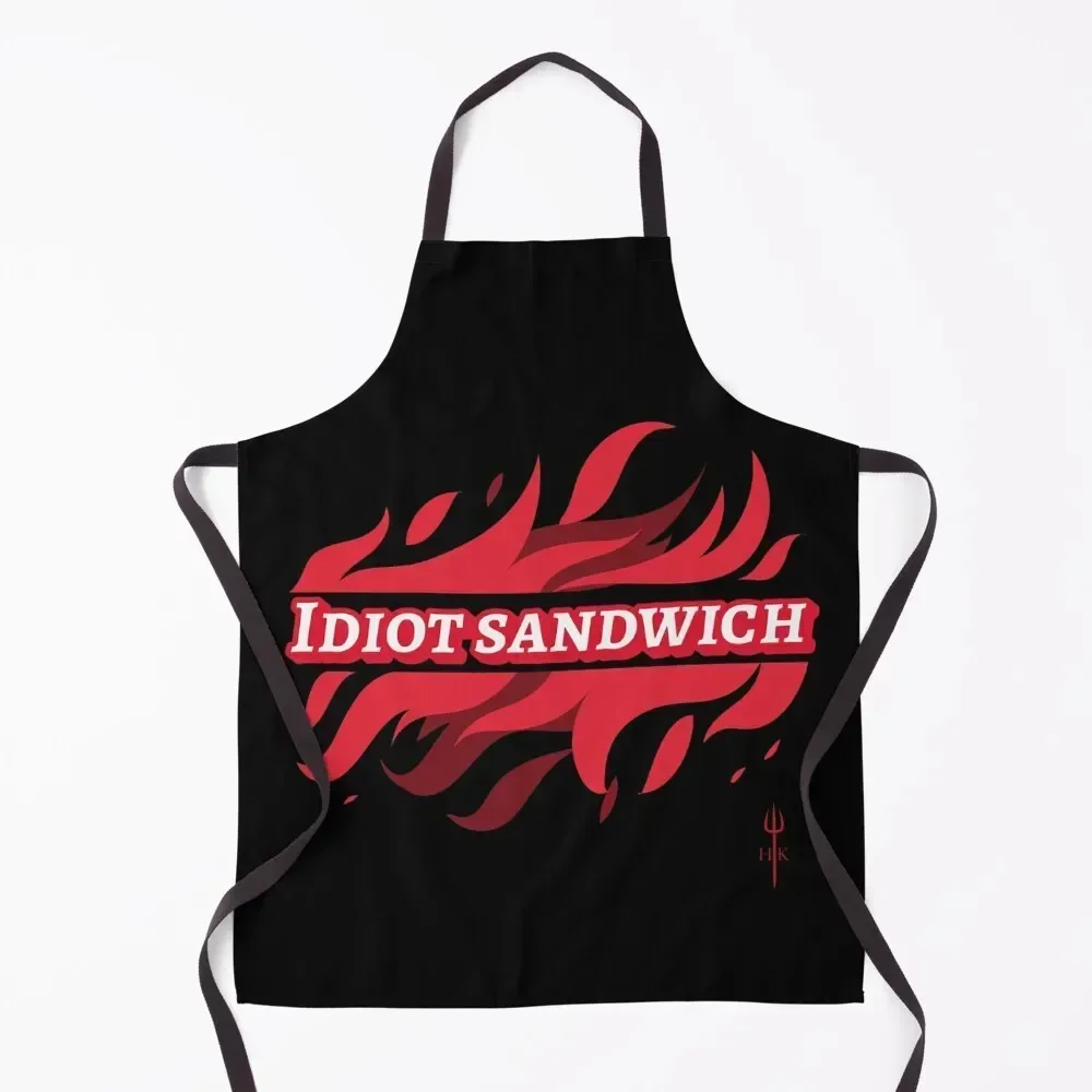 

Idiot Sandwich Apron men's barbecue Men's Kitchen work gowns for women cleaning Waterproof Apron