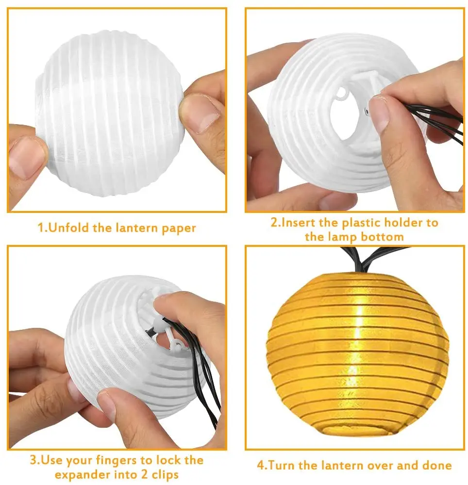30LED Lantern Solar Panel String Fairy Lights Waterproof Outdoor Garland Patio Light Solar Power Lamp Christmas for Garden Decor