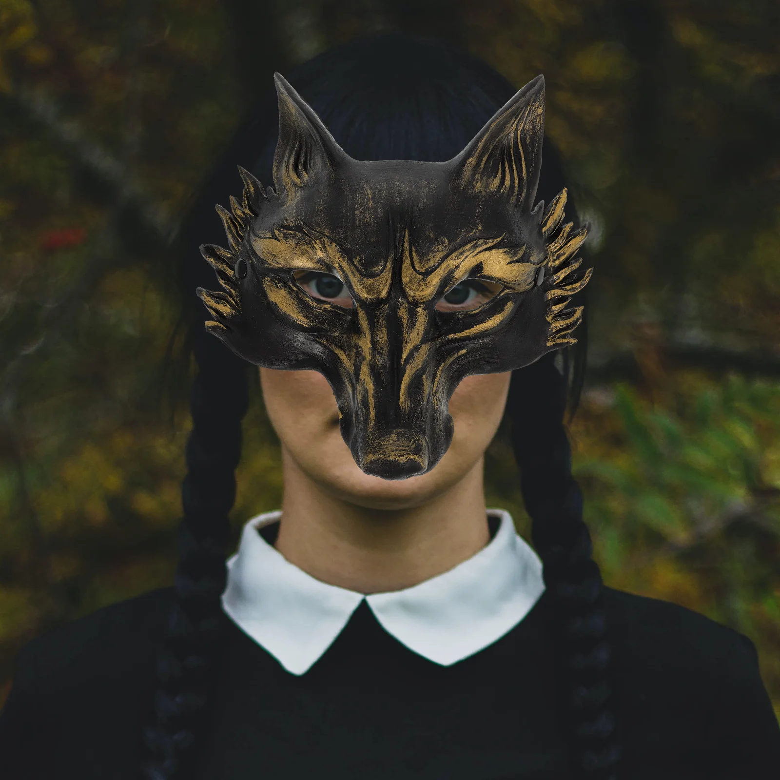 

Half Face Animal Mask Creative Half Face Mask Halloween Party Prop Cosplay Masquerade Carnival Festival Gift