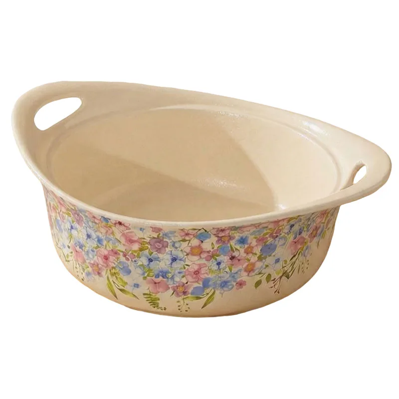 

ZML Ceramic Binaural Bowl Home Hotel Restaurant Soup Fruit Ramen Large Modeling Tableware