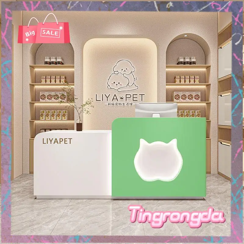 Checkout Modern Front Desk Reception Counter White Classic Business Reception Desks Beauty Salon Mostrador Recepcion Furniture