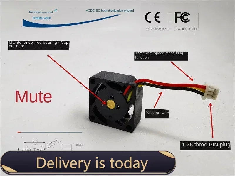 

New Pengda Blueprint 2010 Copper Core 2cm Silicone Wire Mute 20 * 10mm Notebook Miniature Cooling .FAN 20*20*10MM