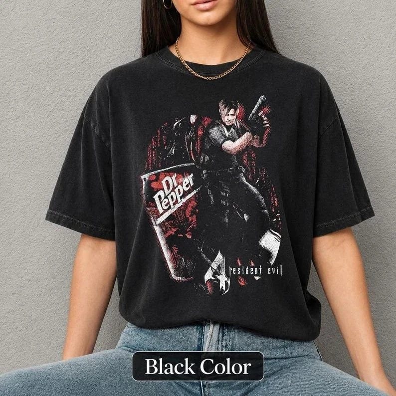 Heavy Equipment Operator Shirts - Leon Kennedy Dr Pepper T-Shirt Resident