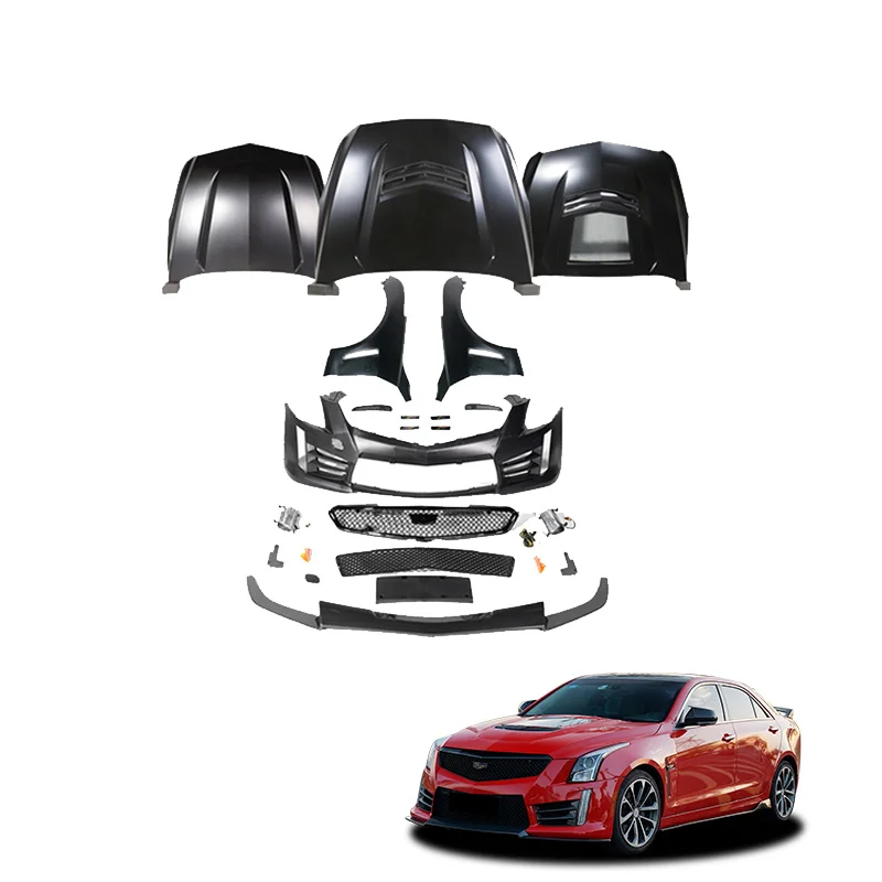 

13-19 Car Parts Front Bumper Assembly Fender ATS III Body Kit With Engine Hood ATS-V Body Kit For Cadillac ATS Bodykit
