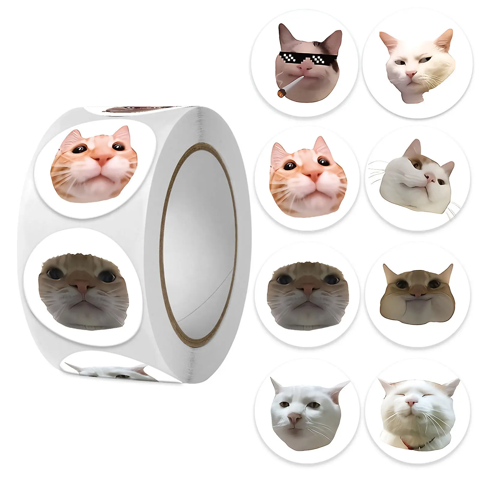 100 pcs/500 pcs Cartoon Meme Kat Stickers Voor School Beloning Stickers Klaslokaal Decor Aanmoediging Sticker Voor Student leraar - afbeelding 1