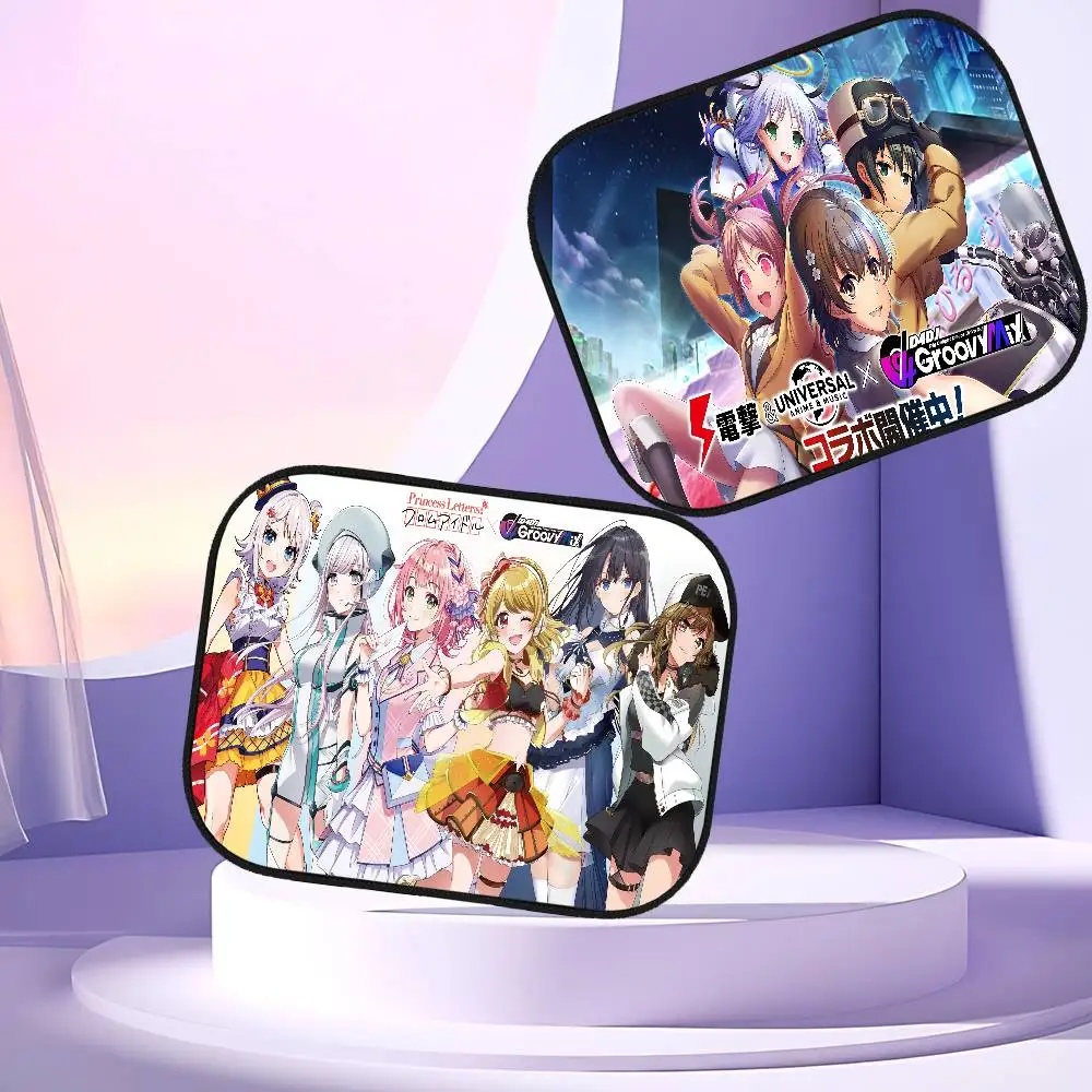 D4DJ رائع مزيج الجانب نافذة الشمسيات سيارة فيلم الجانب نافذة الشمسيات الزجاج الأمامي السيارات نافذة ظلة غطاء للأطفال الطفل #3