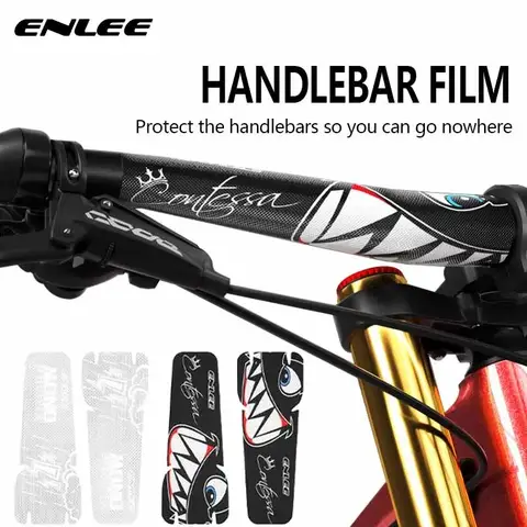 ENLEE-pegatina de protección para manillar de bicicleta, pegatina para el cuidado de la bicicleta de montaña y carretera, película protectora para marco, pegatina de PVC antiarañazos
