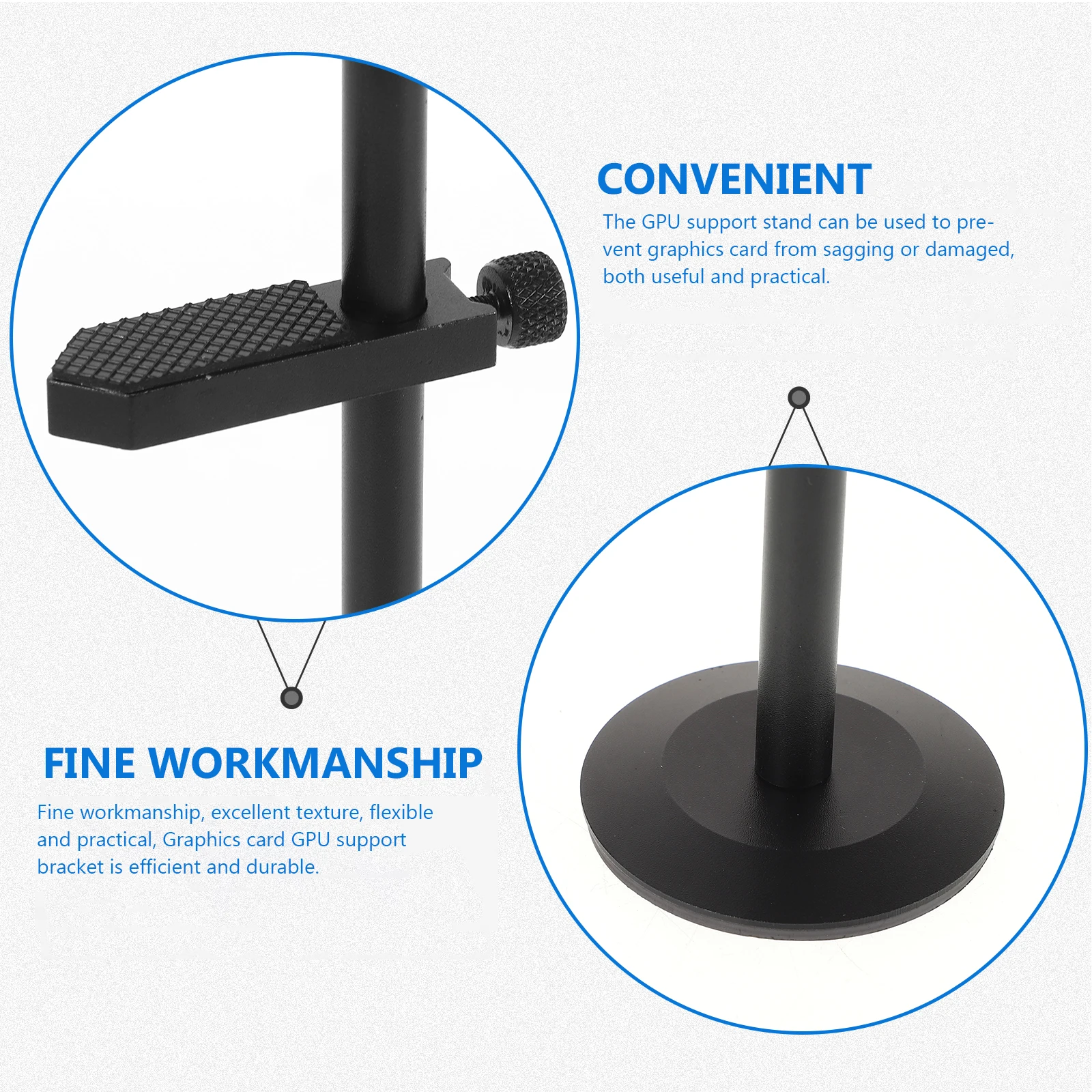 

Computer Graphics Card Holder Gpu Bracket Support Video Brace Magnetic Aluminum Large