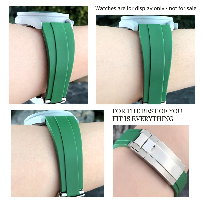 18mm 19mm 20mm 21mm 22mm Soft Rubber Watch Band for Longines Rolex SEIKO Omega Breitling Tudor Silicone Wrist Strap Men Women view 4