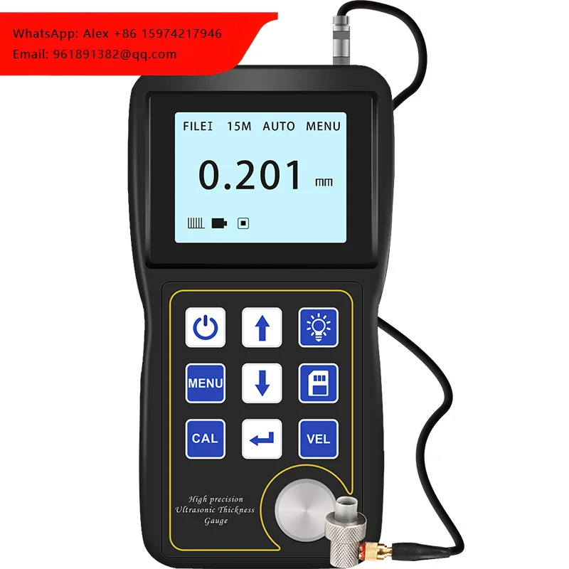 

UT700 Ultrasonic Thickness Gauge Digital Ultrathin Workpiece Thickness Meter With High Frequency Single Crystal Probe