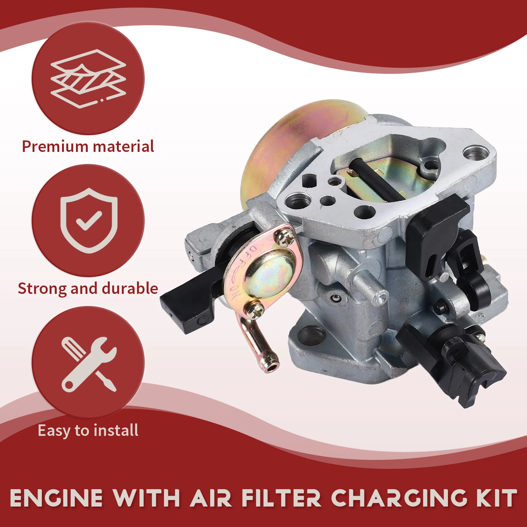 AT91-Carburetor for Honda GX340 11HP GX 390 GX390 13HP Engine with Air Filter Charging Kit