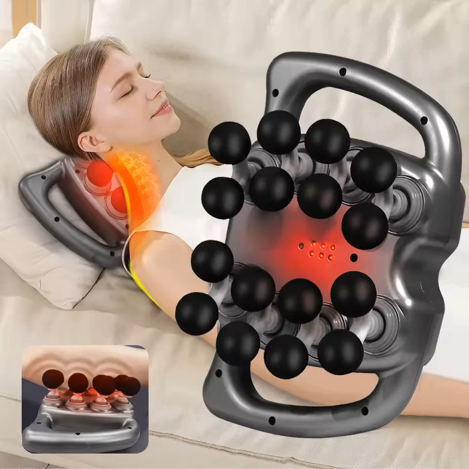 

Fascia Massage Gun High frequency Body Neck Shoulder Back Waist Massager Professional Muscle Massage Machine 16-Head Fascia Gun