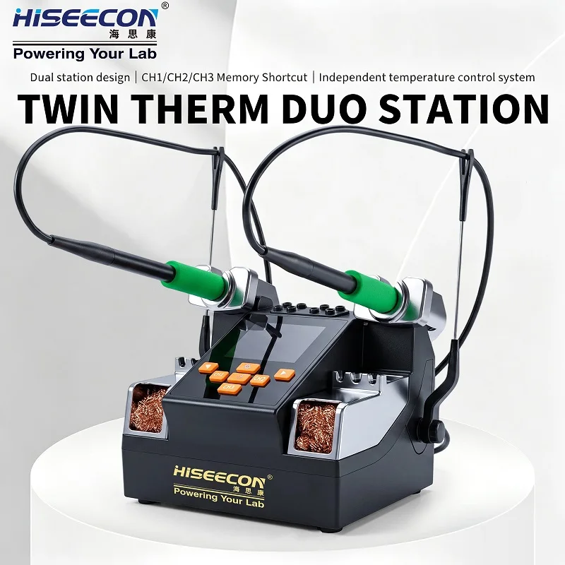 HISEECON H9 Dual Output Soldering Station Fast Heating Original Factory Unit for Cellphone Repair OEM Custom Available