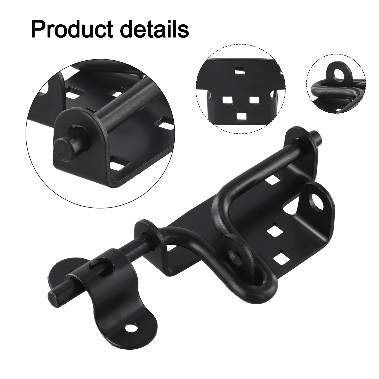 Sliding Bolt Door Lock Compatible with For Wooden Fence Doors Garden Patio Doors Exterior House Entry Security Hardware