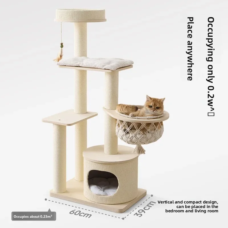 Home Cat Condo Cat Tree Tower Cat Furniture Cat Tower Cat Tree Space Saving Cat Tree Bed Combo Sisal Post Small Apartment
