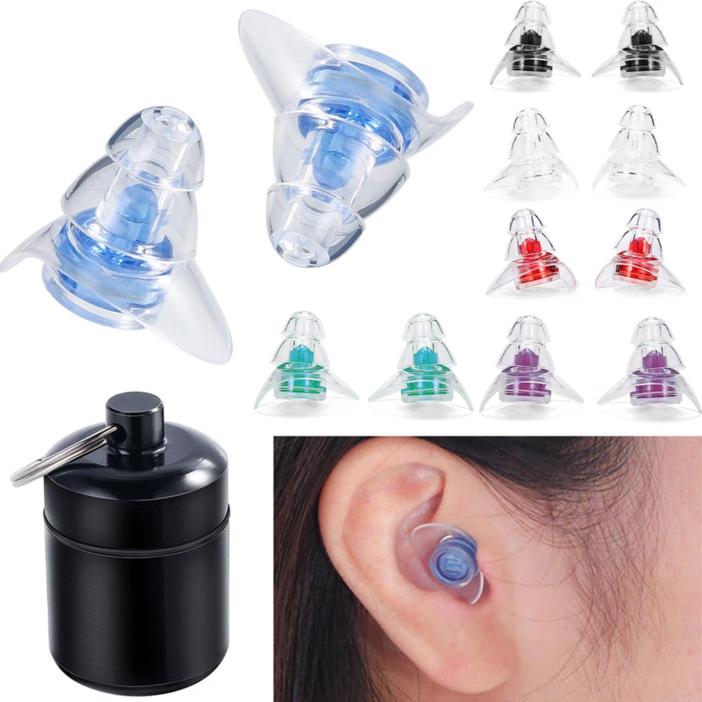 

1 Pair Soft Silicone Noise Cancelling Earplugs Anti-noise Earplug For Concerts Sleeping Bar DJ Motor Sports Reusable Ear plugs