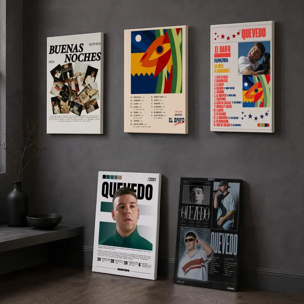 Singer Q-Quevedo Album Cover Framed Wall Painting Modern Framed Canvas Wall Art Print Home Decoration Poster Living Room