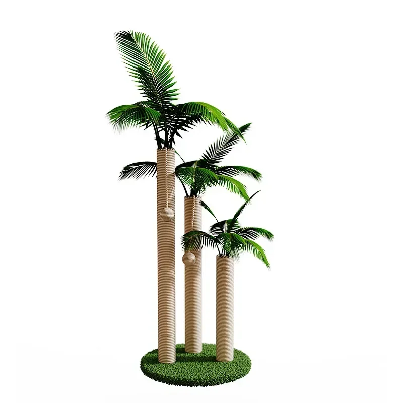 Cat Toy Coconut Tree Cat Scratching Post Cat Climbing Frame Sisal Hemp Scratching Post Vertical Type Durable Chipproof Pet Items