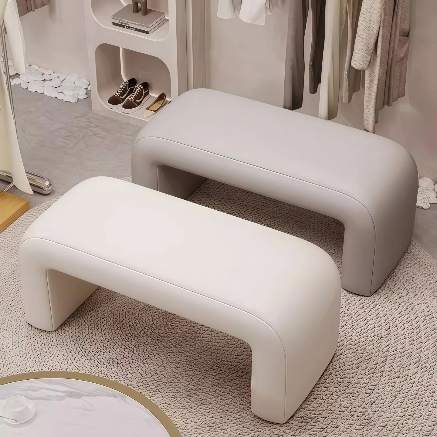 Shoe change Home entrance Entry door Light  porch shoe Bedroom end Long stool