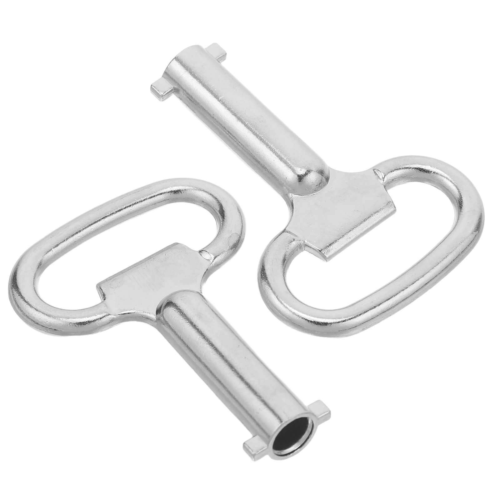 2pcs Universal Valve Key Zinc Alloy Electrical Cabinet Gas Meter Flat Key Multifunctional Hardware Metal Electrician Tools