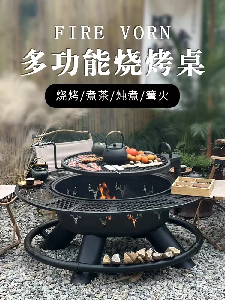 Barbecue Grill Household Firewood Heating Furnace Yard Grill