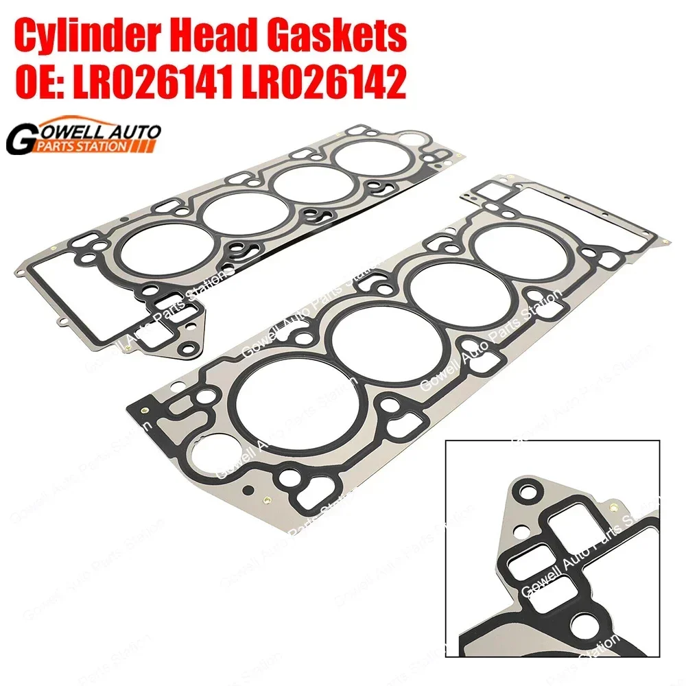 

LR026141,LR026142 LR105293,LR1052934 Pair of 2pcs 1.5mm Engine Cylinder Head Gaskets for Range Rover 10-16 Land Rover LR4 10-13