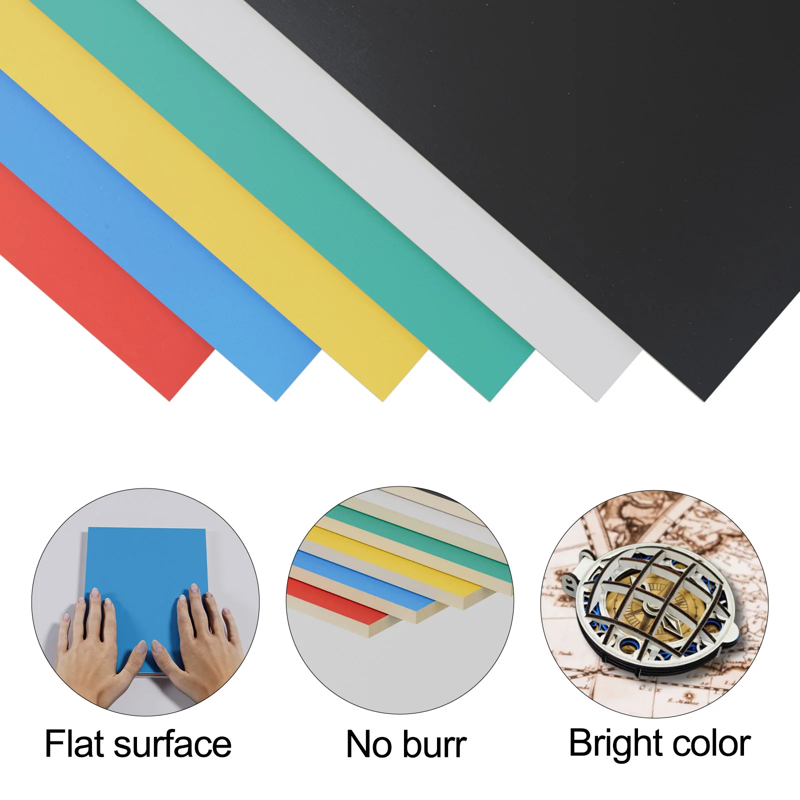 8 조각 3mm 297x210mm A4 페인트가없는 다채로운 합판 모델 만들기 레이저 절단 조각 고품질 및 천연 재료