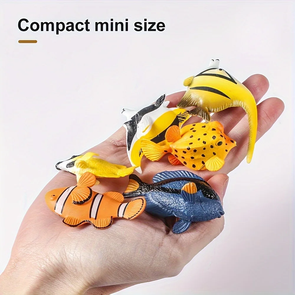 

Realistic solid mini clownfish ocean tropical fish model children's toy