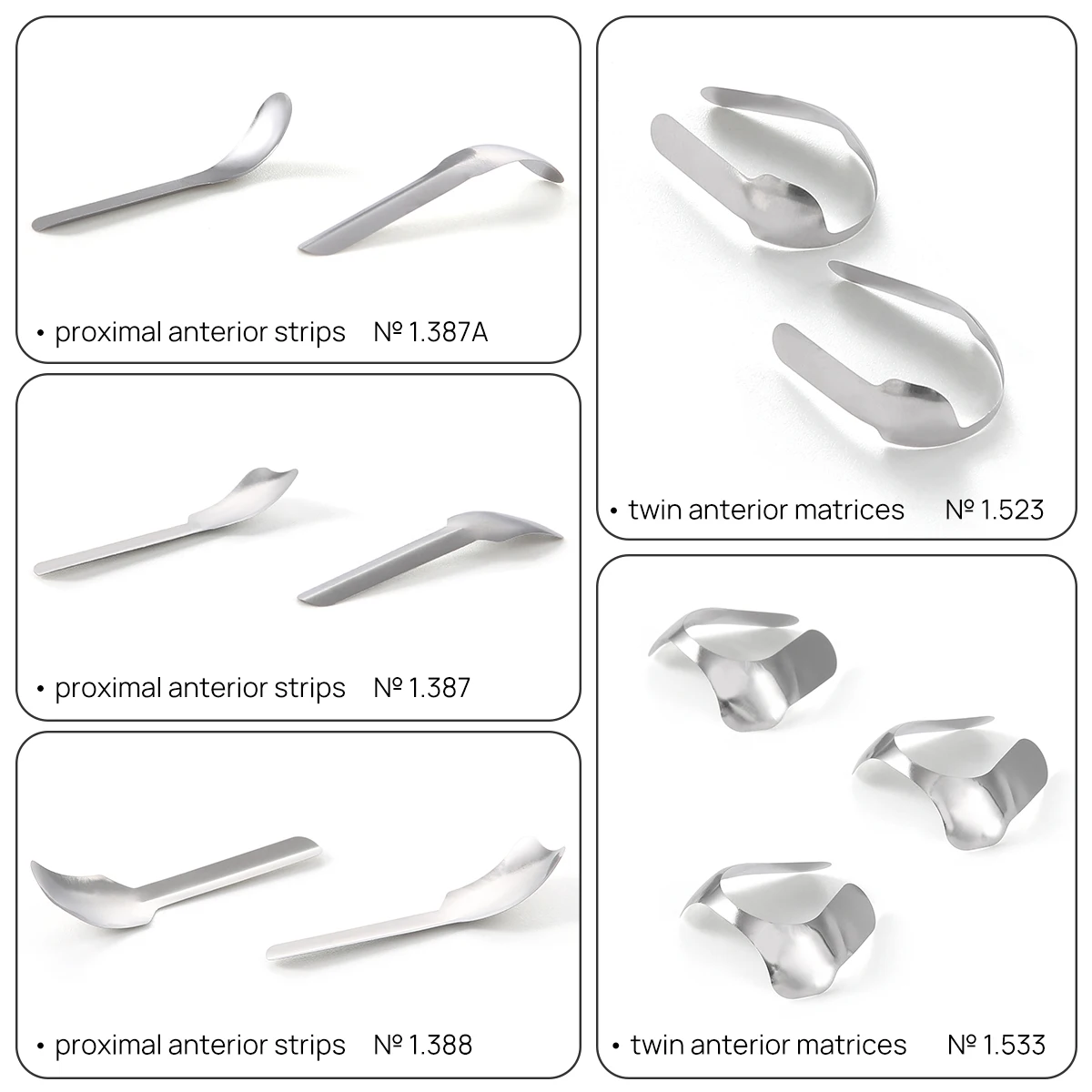 Dental Arcos Niti Ortodoncia Proximal Anterior Strips Large Small Twin Anterior Matrices Matrix Systems TOR Dental Restoration