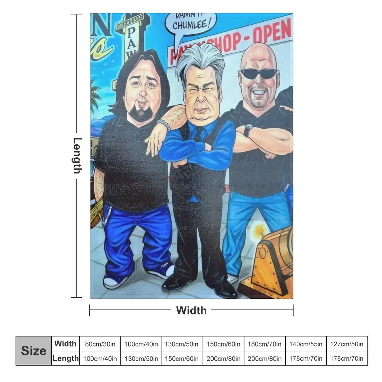 Pawn Stars in Las Vegas Throw Blanket couch cozy soft plush fuzzy picnic outdoor blanket