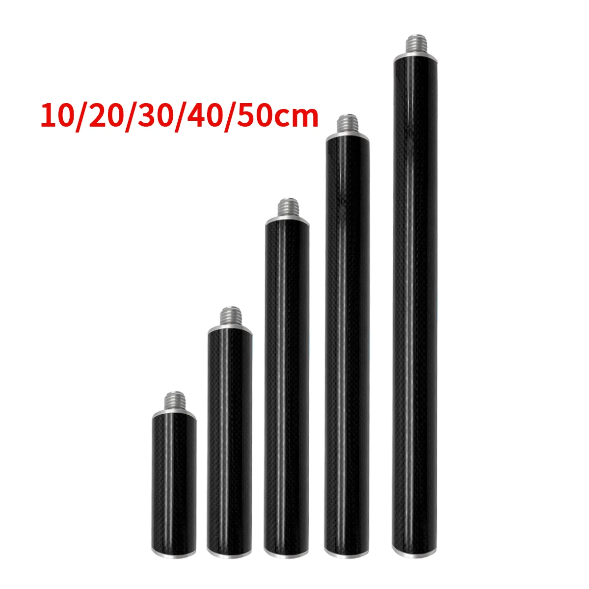 Brand new 10 20 30 40 50 CM Length Diameter 32mm Carbon Fiber Grey GPS Antenna Extension Pole for LEICA Trimble SOUTH 5/8 x 11