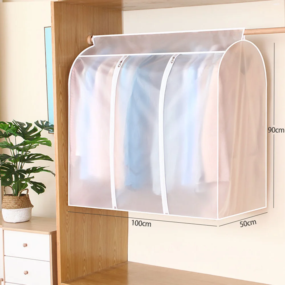 3D Large Clothes Dustproof Cover Garment Suit Dress Coat Waterproof Clothing Protector Hanging Organizer Wardrobe Storage Bag