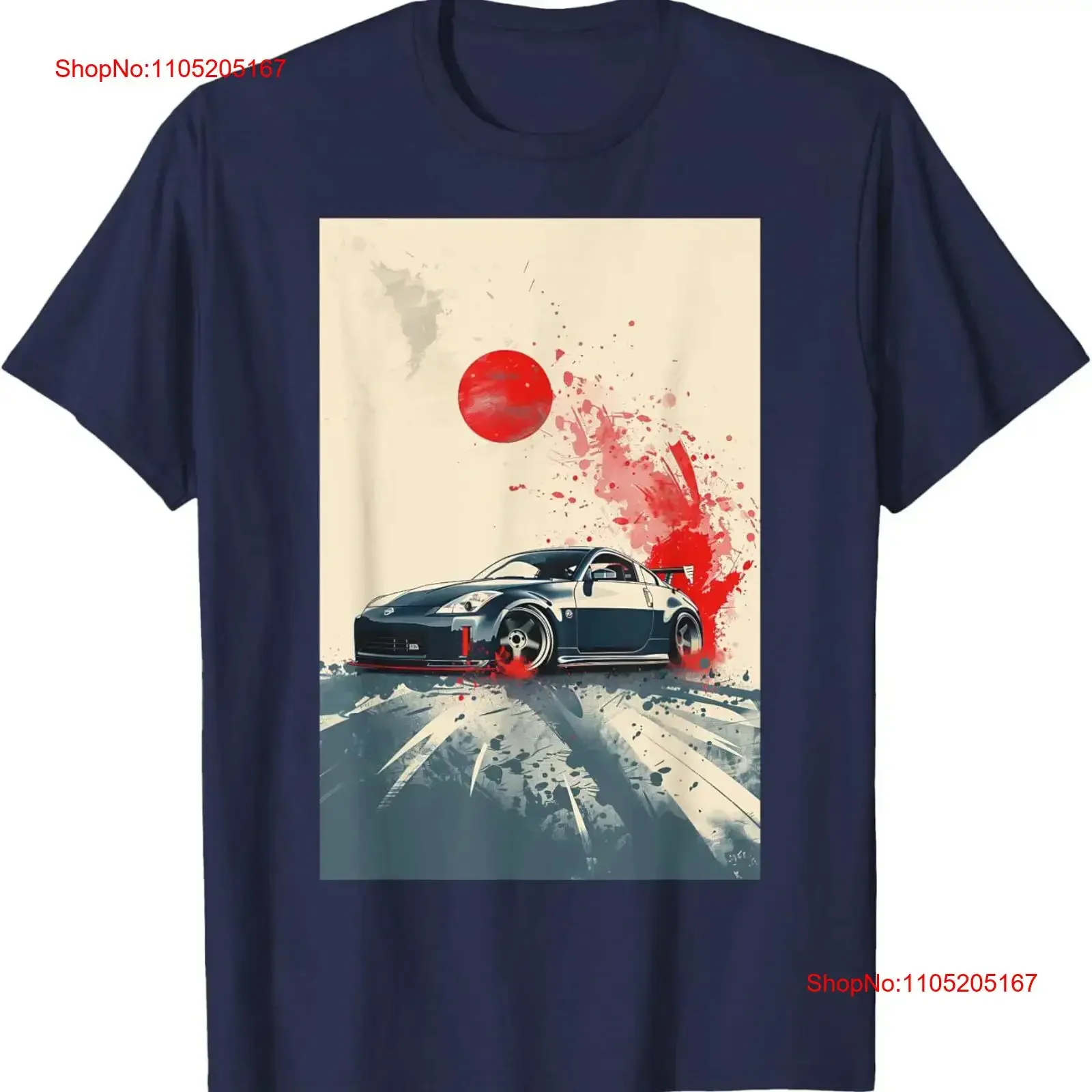 350 JDM Race Car Scene Z33 Tuning Drift Import T Shirt  vintage Washed Comfortable Breathable homme Stretched