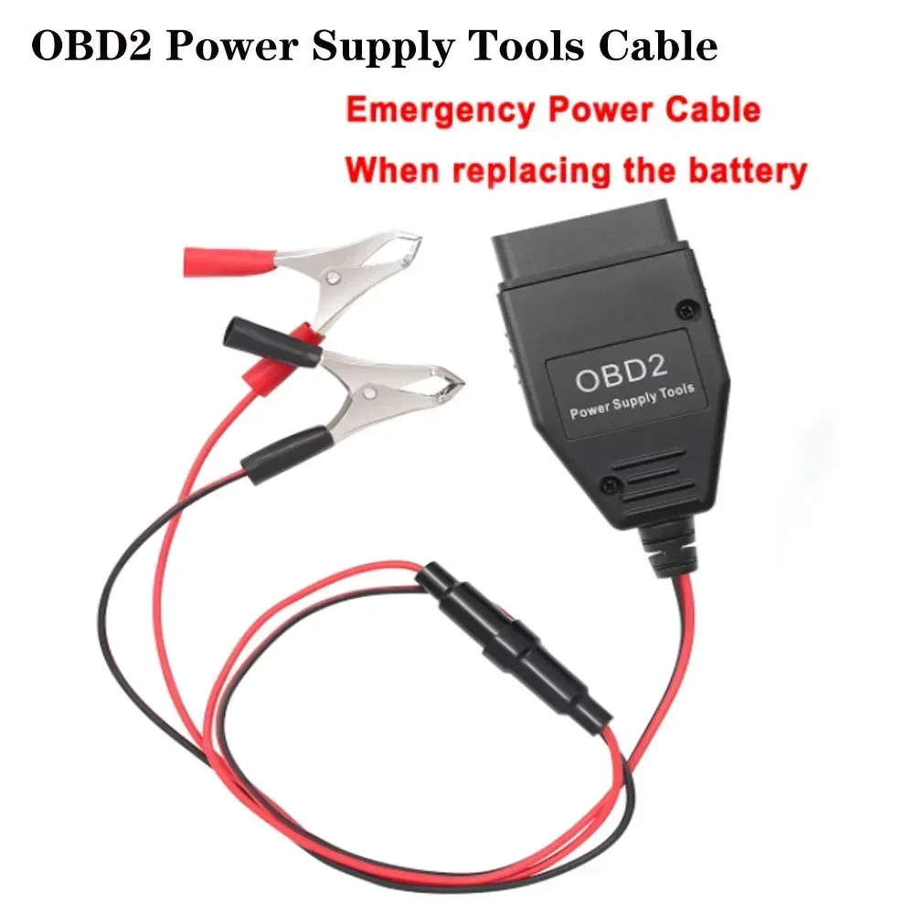 

OBD2 16-контактный разъем-адаптер, инструмент для замены аккумулятора для защиты приборной панели, ABS, цифровые часы, акустика, удлинительный кабель OBD 2