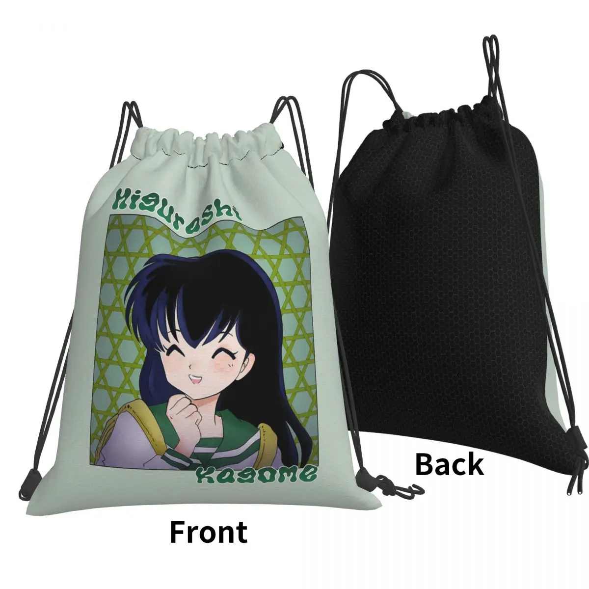 Doodle Higurashi Backpacks Casual Drawstring Bags Sports Bag Book Bags for Travel Students
