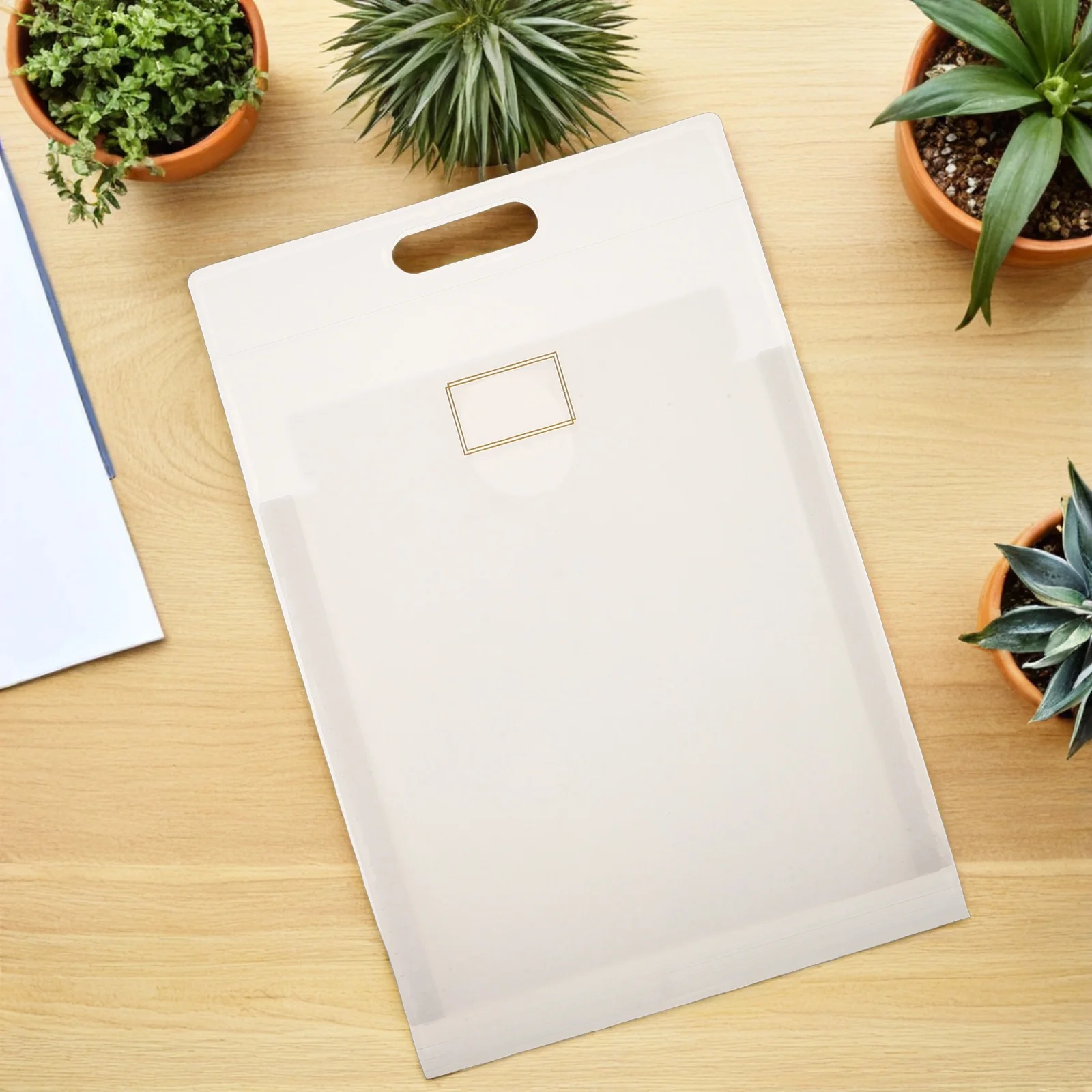 4Pcs A4 Plastic Accordion File Organizer Expandable Folder with Handle Document Storage Bag for Office and School