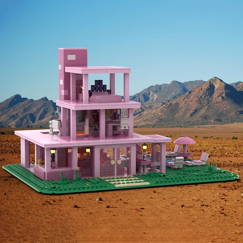 Modulares Stadtgebäude Modell Moc Baustein Shouse aus dem Film Modell Technologie Ziegel DIY Montage Urlaub Konstruktionsspielzeug